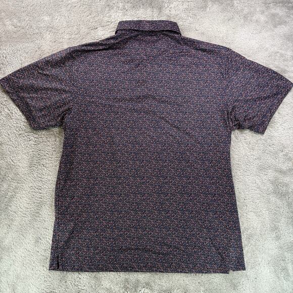 Callaway Golf Polo Shirt Men’s Large Navy Chili Pepper Print Opti-Dri Stretch - Picture 3 of 9